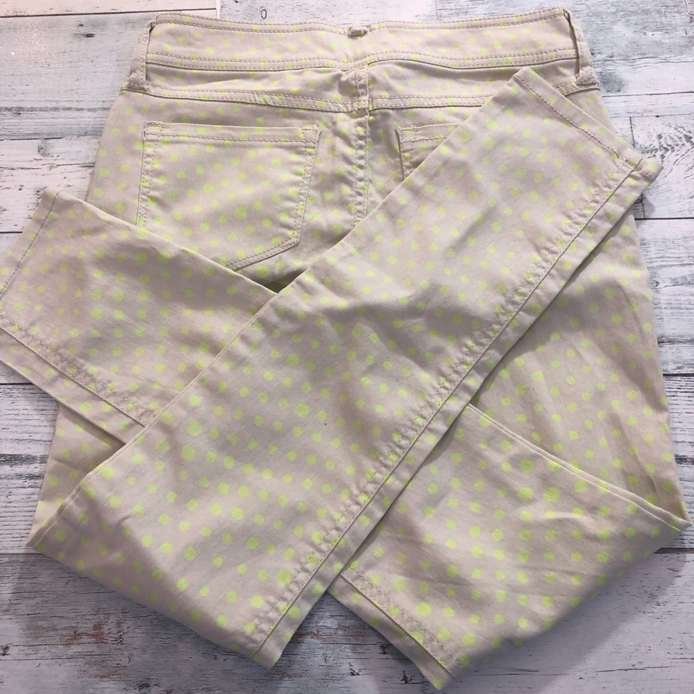 SO Tan and Neon Polka Dot Skinny Jeans Size 0 - Picture 8 of 9